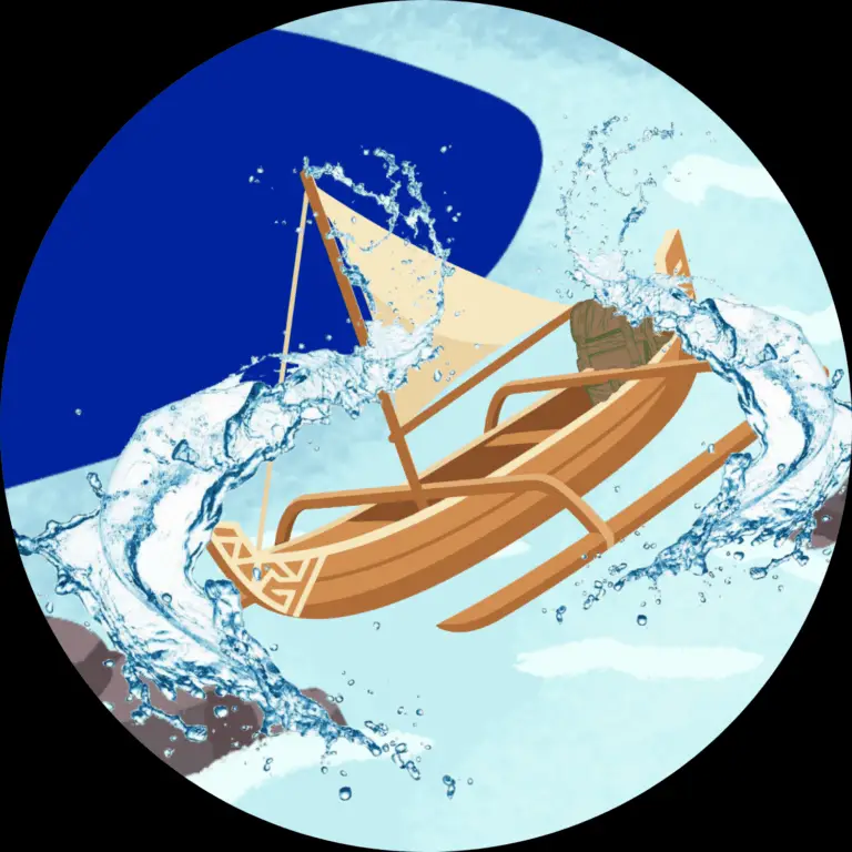 The illustration for When Dragons Came Chapter 8: Running Rapids shows Neli's boat tipped in a rocky river, spray flying over it.
